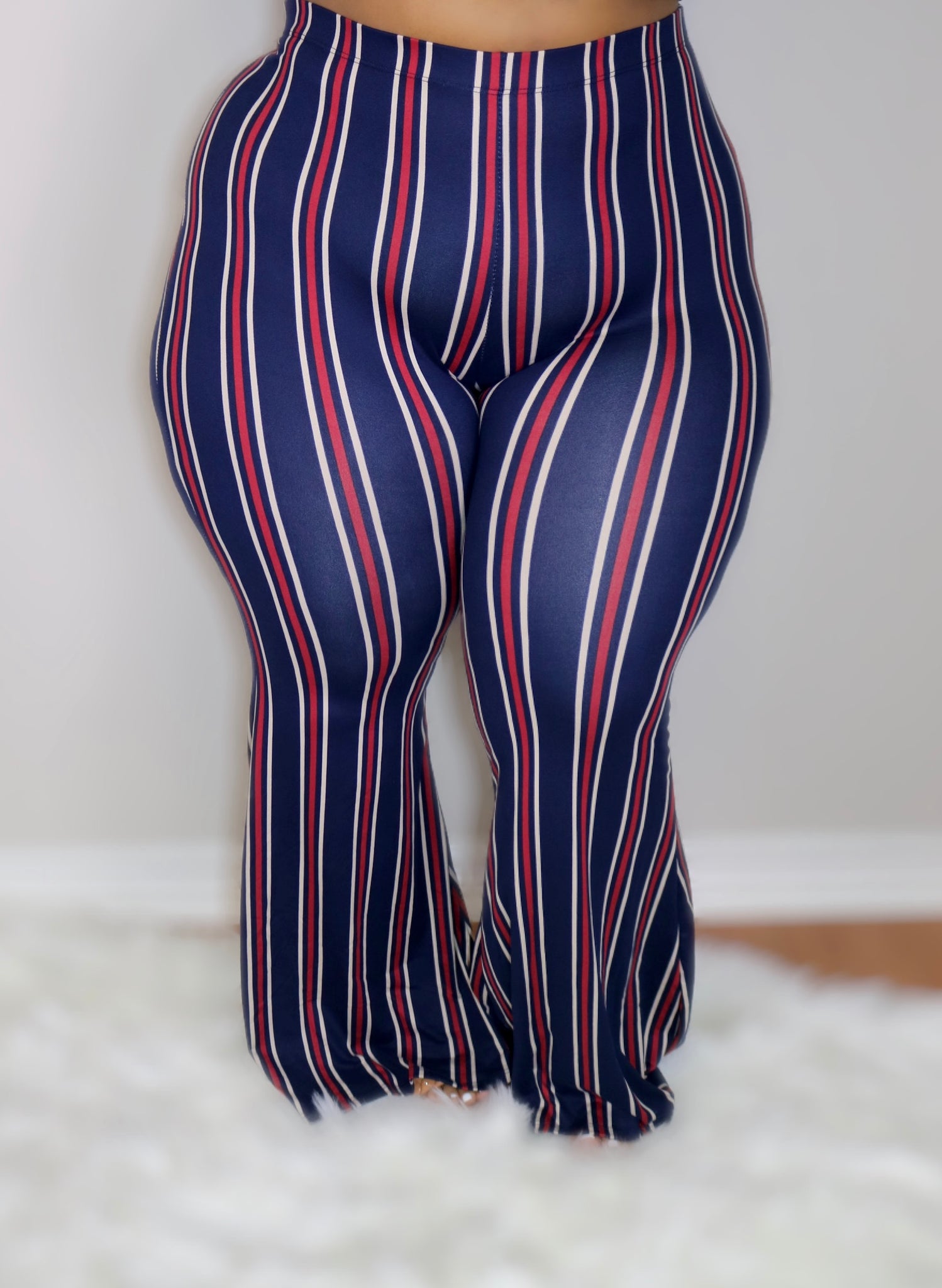 Fitted High Waist Flare Pants: (3 Prints)