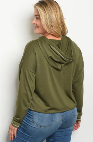 Olive Hooded Tunic Top
