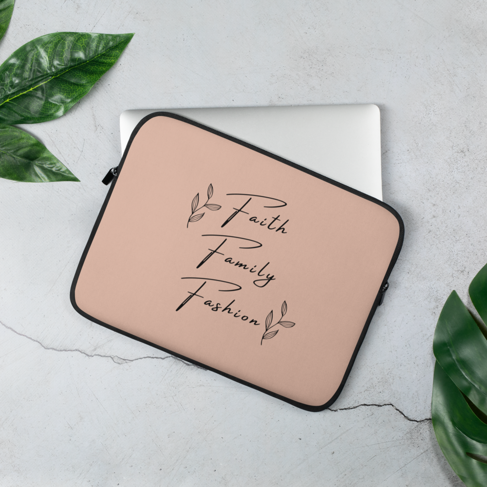 Faith Family Fashion Laptop Sleeve (CREAM)