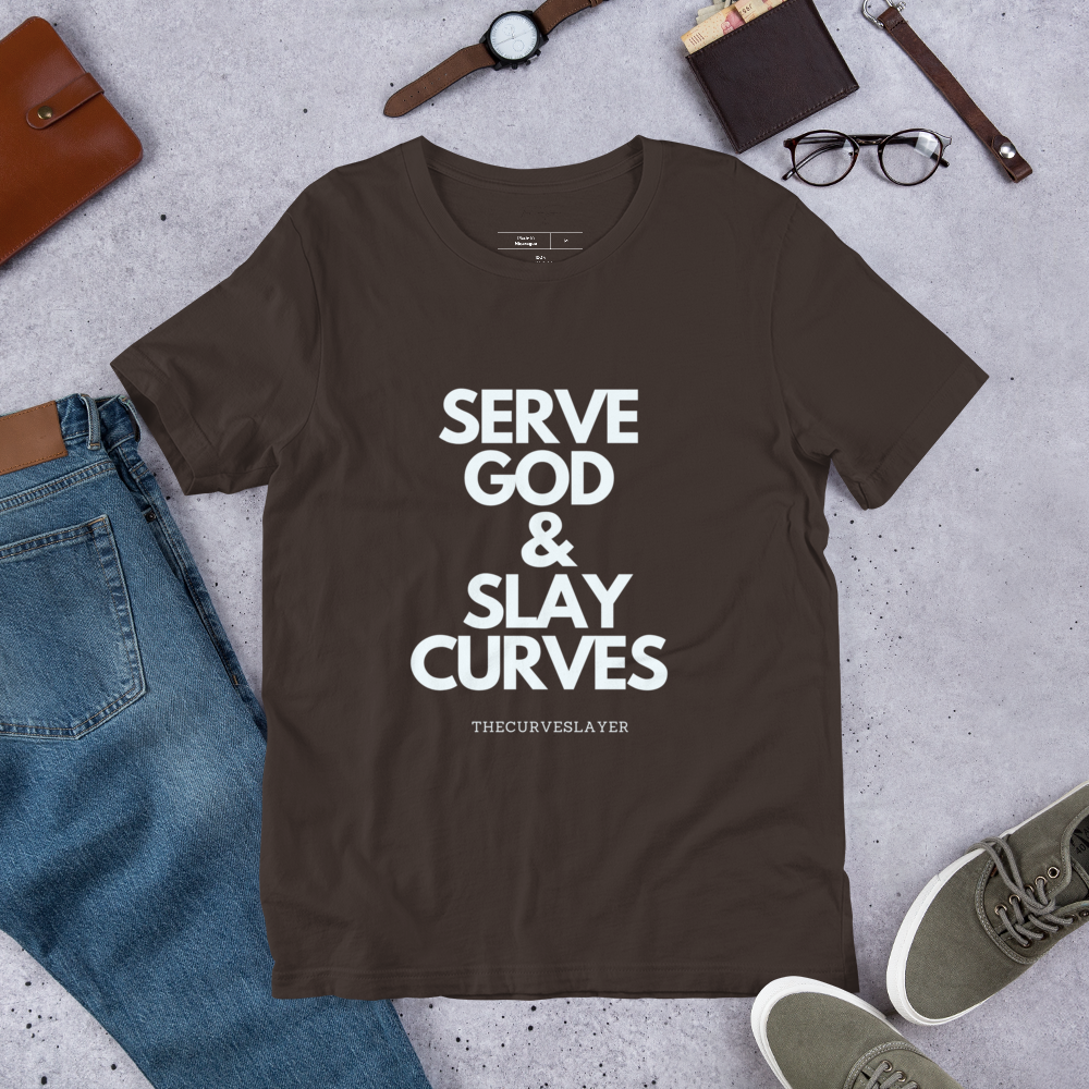 SERVE & SLAY Short-Sleeve Unisex T-Shirt (White Print)