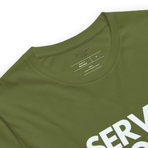 SERVE & SLAY Short-Sleeve Unisex T-Shirt (White Print)